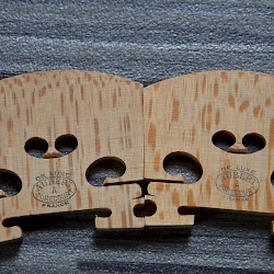 The medullary rays are clearly visible on these semi cut, commercially available, violin bridge blanks.