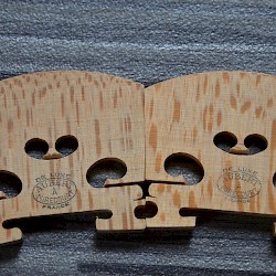 The medullary rays are clearly visible on these semi cut, commercially available, violin bridge blanks.